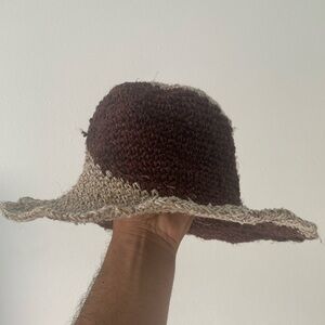 Knitted sun hat